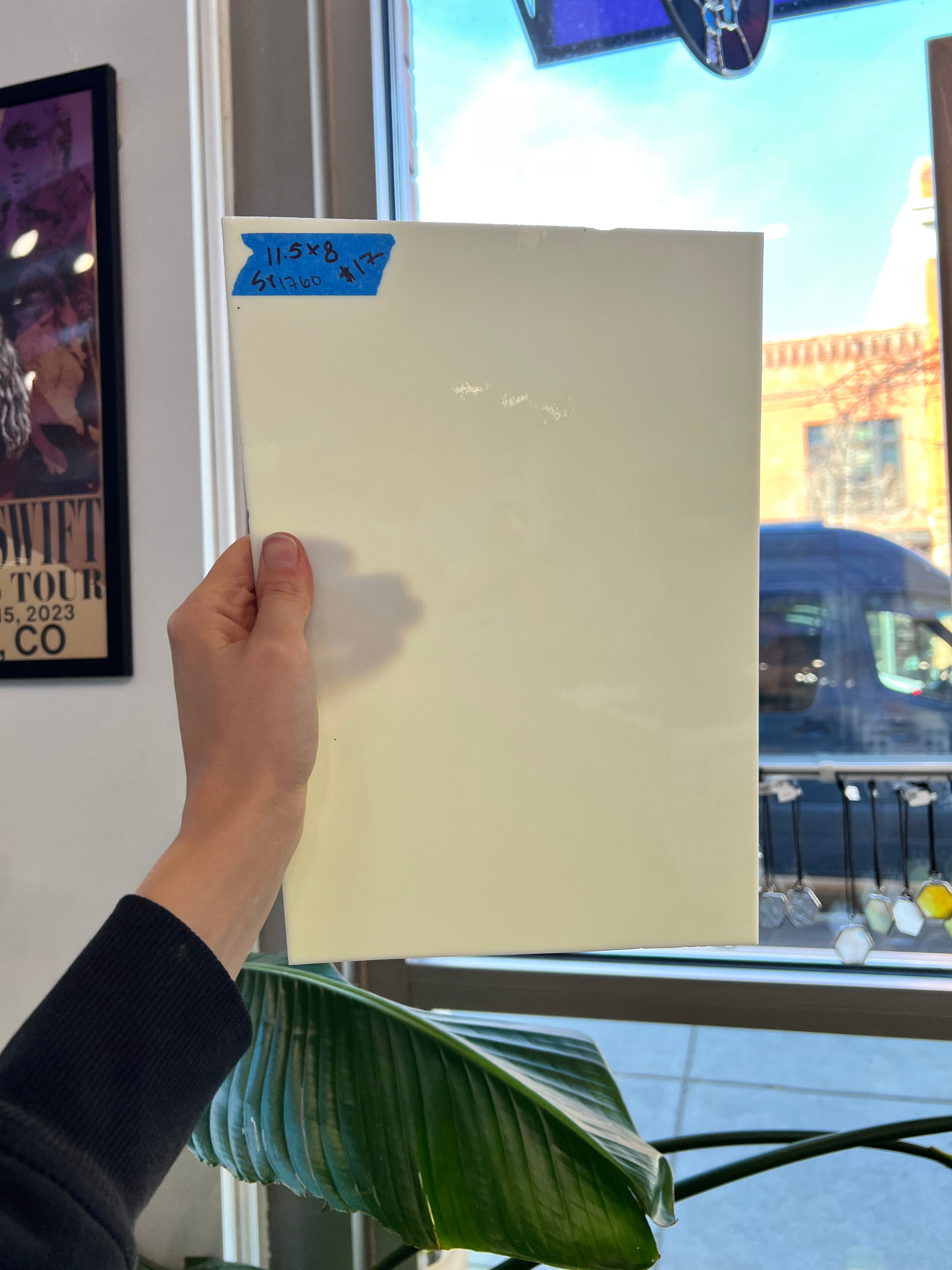 Opaque Tan/Cream/Vanilla Spectrum Sheet Glass Colorado Glassworks