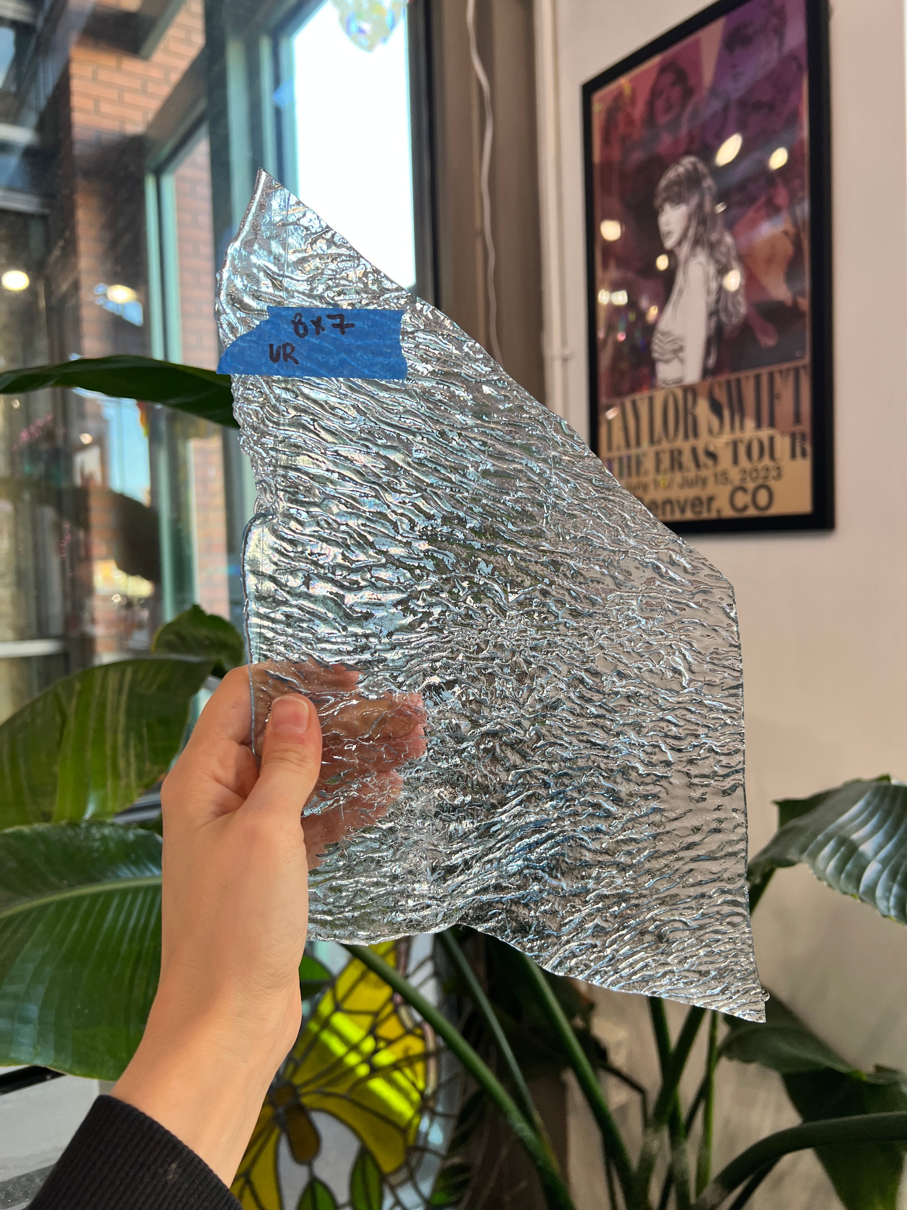 Clear Vintage Ripple Uroboros Sheet Glass Kokomo