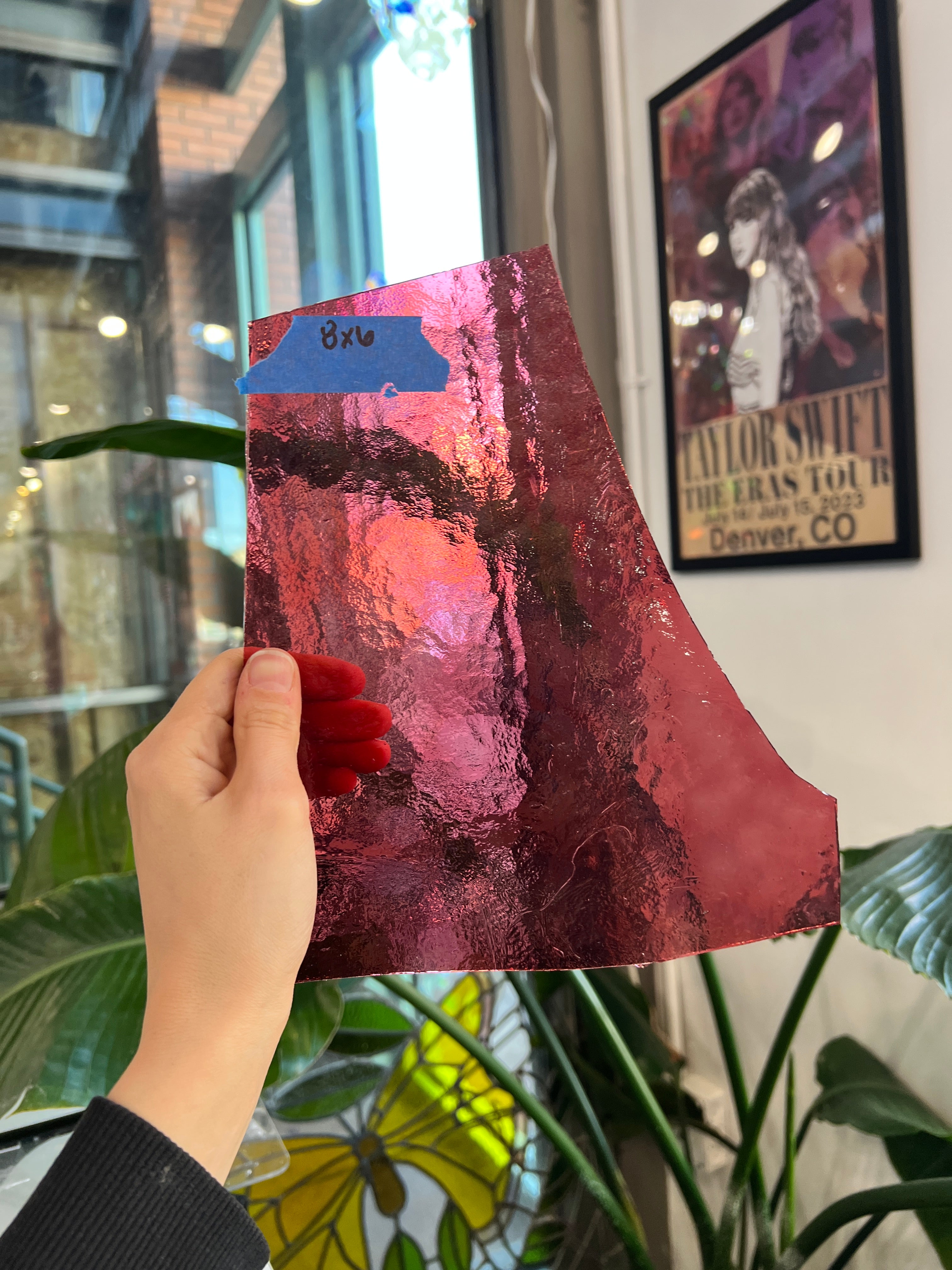 Hot Pink Rolled Bullseye Sheet Glass Colorado Glassworks