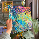 Dreamy Blue Lake Flemish Iridescent Wissmach Sheet Glass