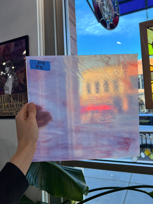 Pink White Milky Kokomo Sheet Glass Colorado Glassworks