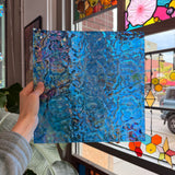 Dreamy Blue Lake Flemish Iridescent Wissmach Sheet Glass