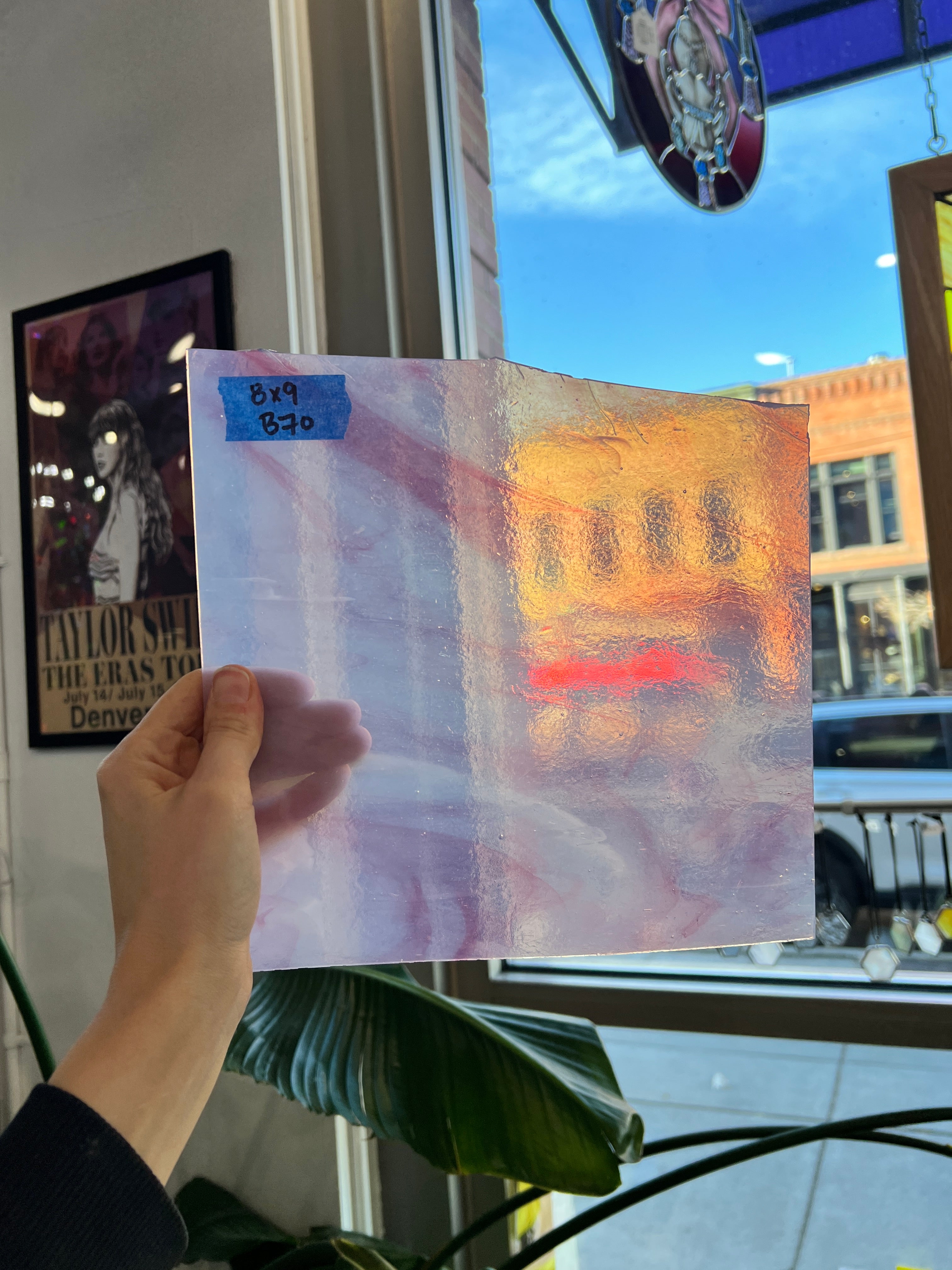 Pink White Milky Kokomo Sheet Glass Colorado Glassworks