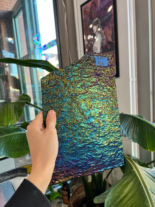 Black Iridescent Granite Vintage Uroboros Colorado Glass Works 10x8in (UR-71489837)