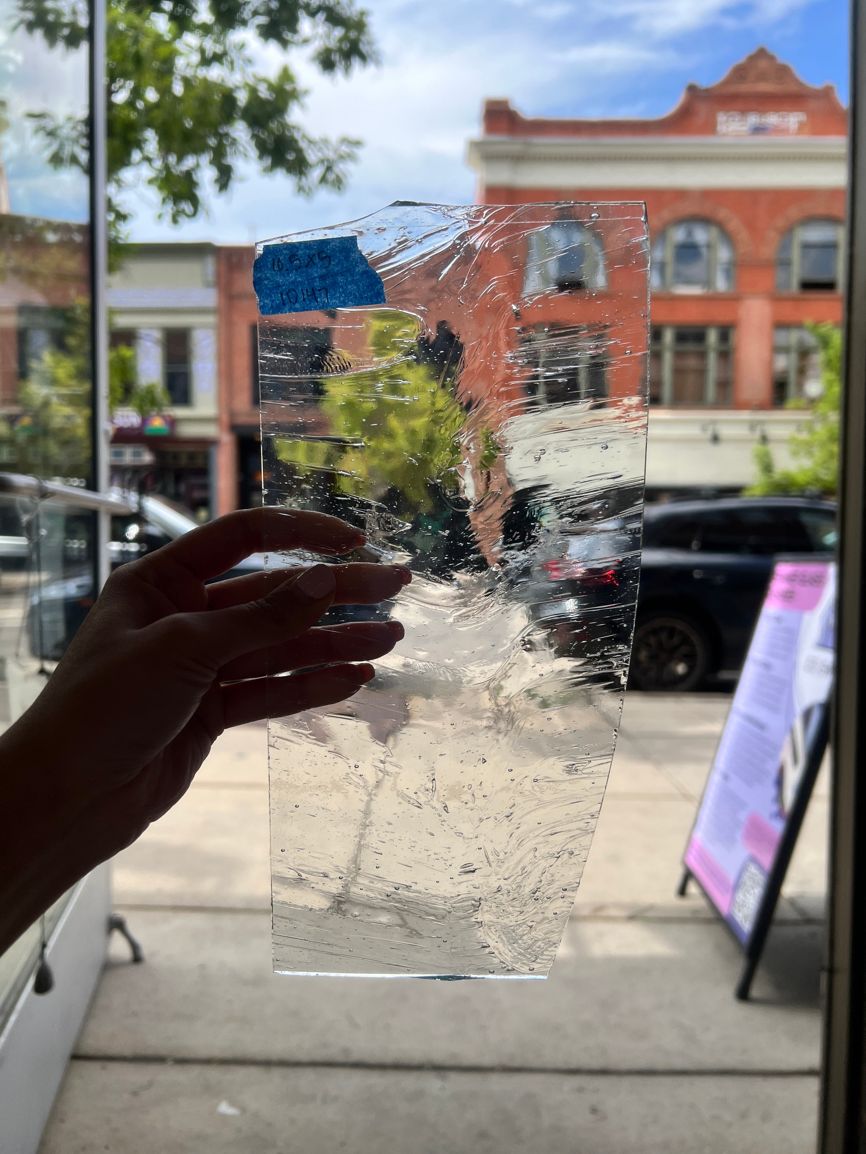 Clear Architectural Wispy Reemy Glass Sheet Glass Colorado Glassworks