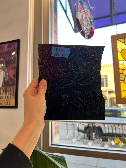 Black Iridescent Granite Vintage Uroboros Colorado Glass Works