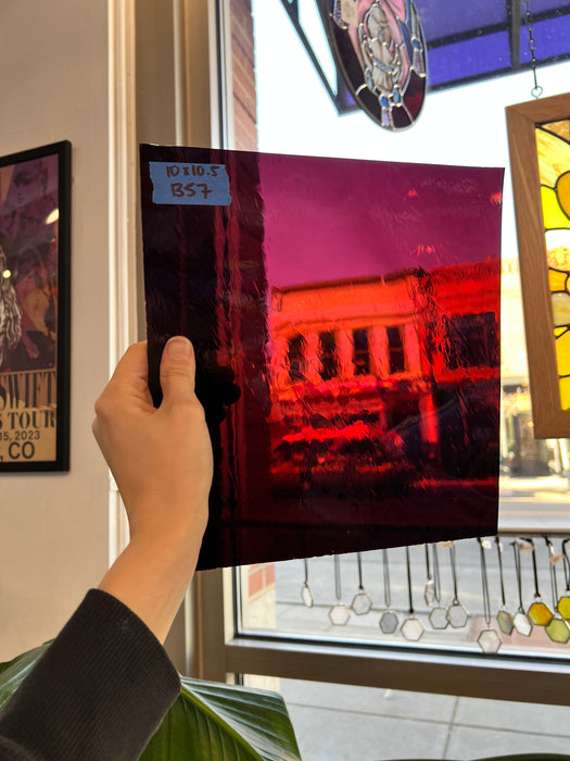 Vintage Wine Red Purple GNA Sheet Glass Colorado Glassworks