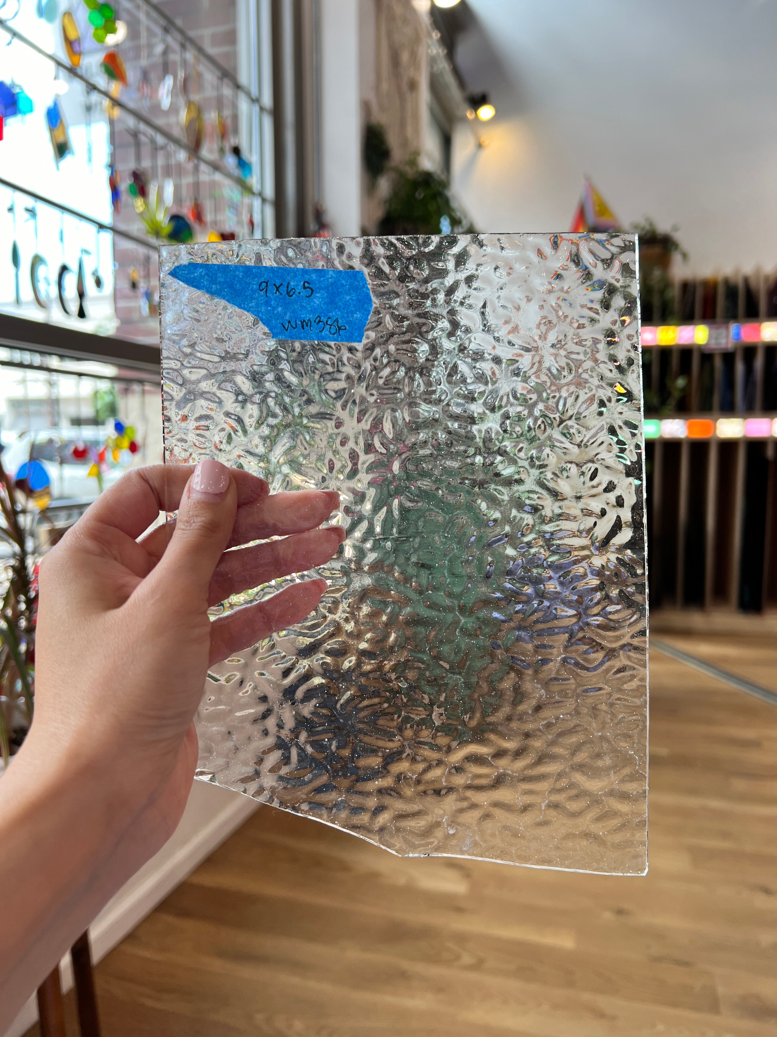 Clear Transparent English Muffle Wissmach Sheet Glass Colorado Glass Works WM386 (9x6.5in)  