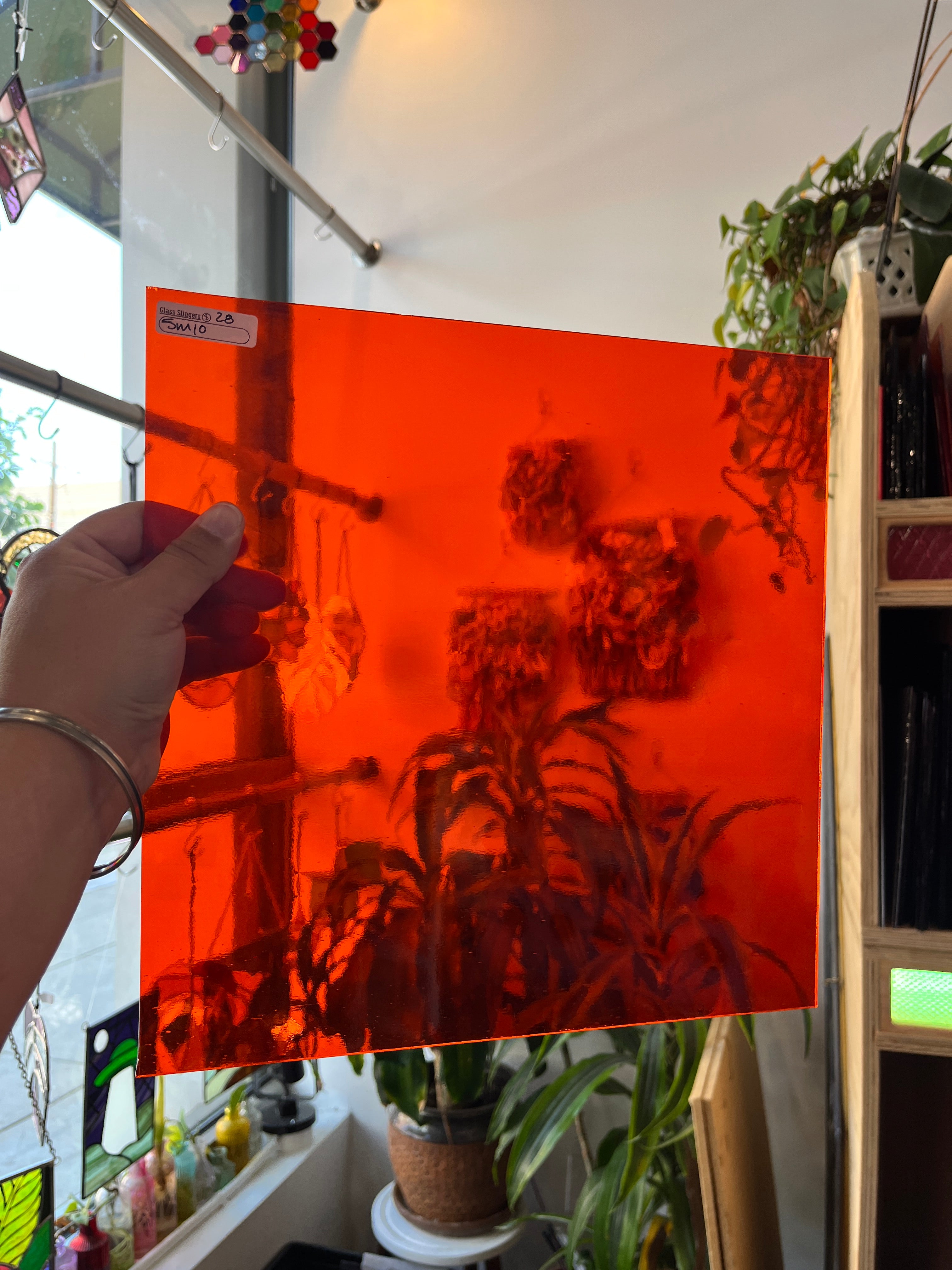 Orange Transparent Spectrum (S) Sheet Glass Colorado Glassworks