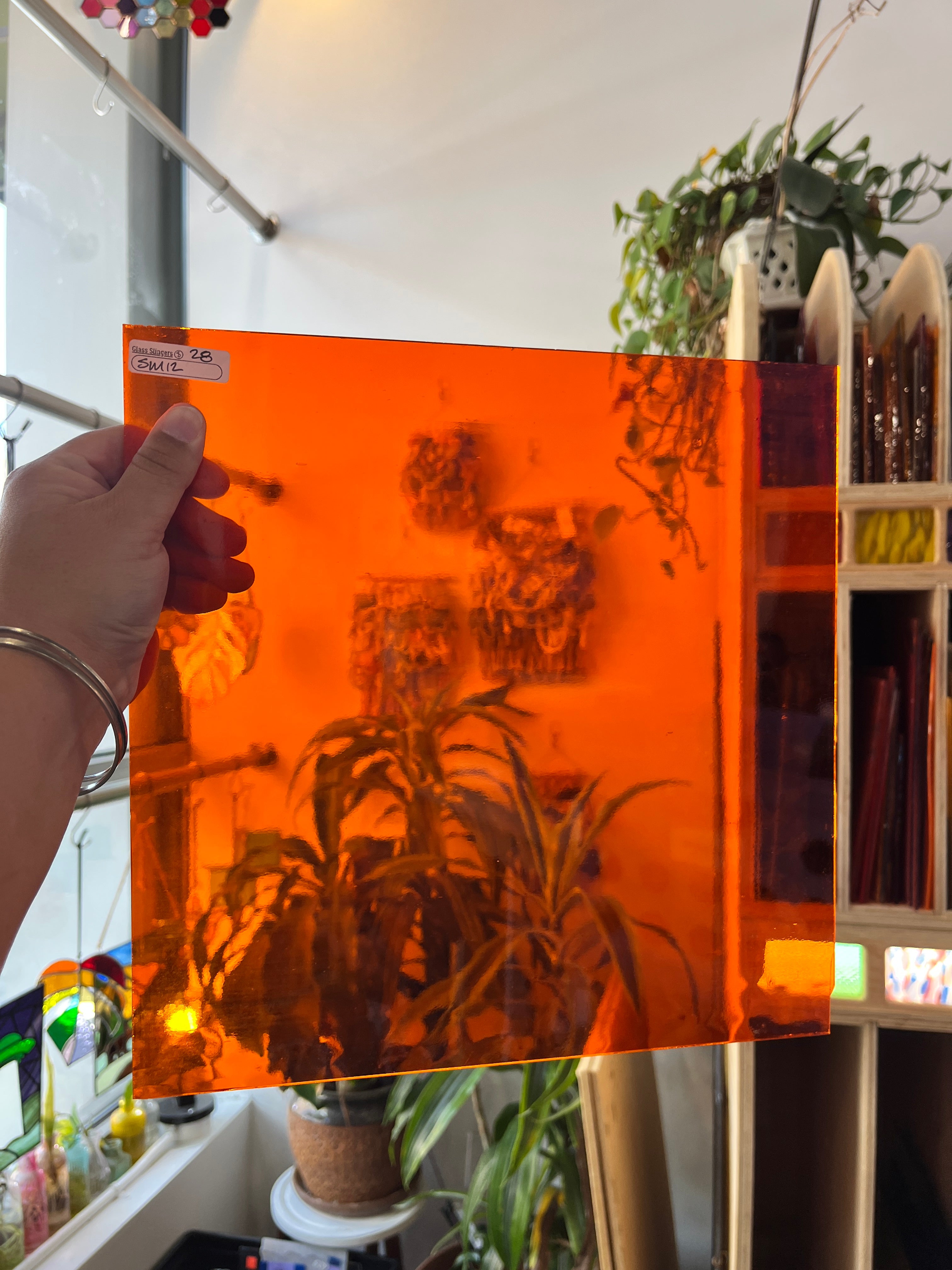 Orange Transparent Spectrum (S) Sheet Glass Colorado Glassworks