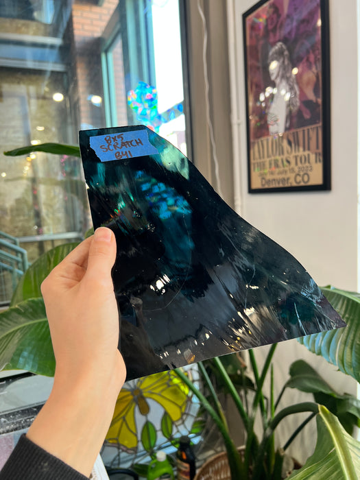 Vintage Mouth Blown (*scratched*) Sheet Glass Colorado Glassworks