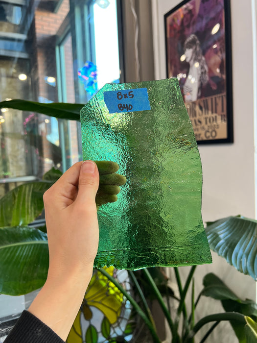 Pale Green Transparent Bullseye Sheet Glass Colorado Glass Works