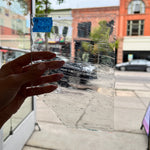 Clear Industrial Wispy Reemy Glass Sheet Glass Colorado Glassworks   