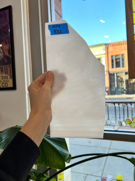 White Wispy Spectrum Sheet Glass Colorado Glassworks