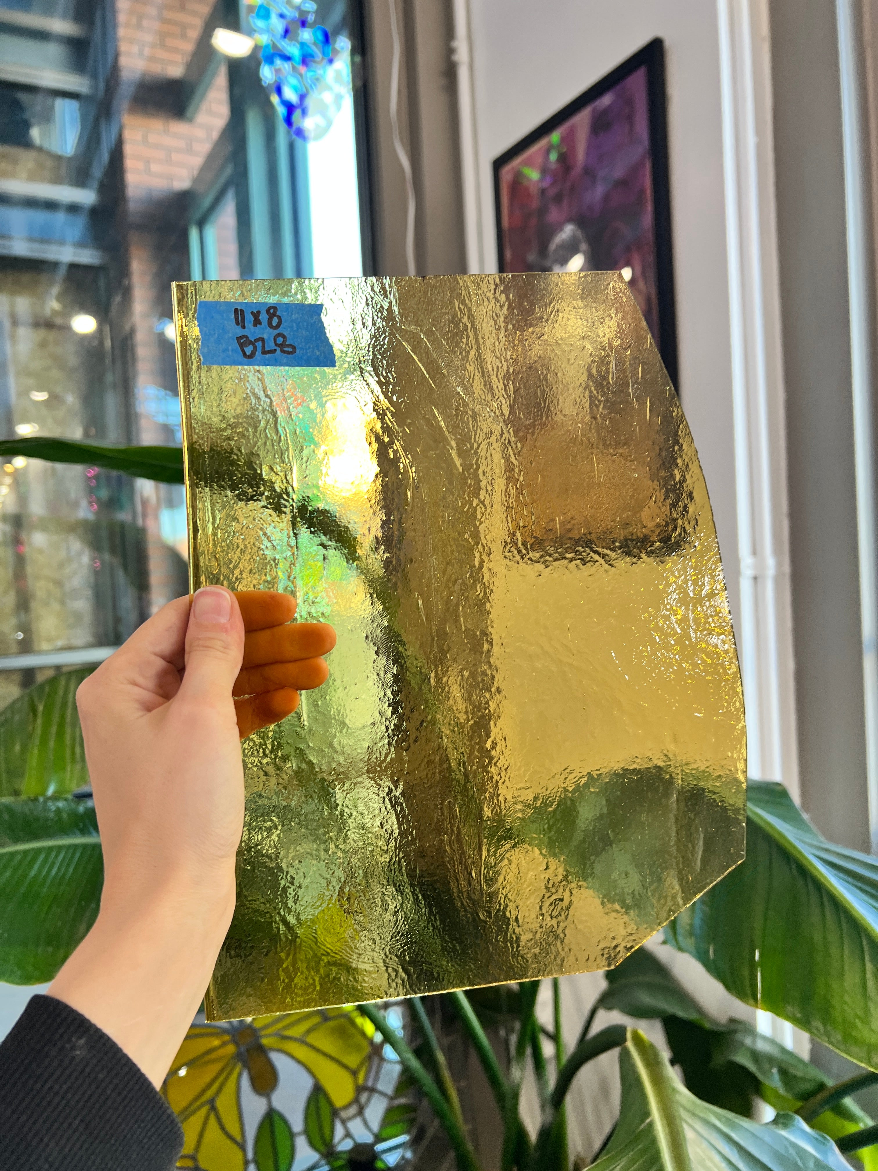 Soft Pale Yellow Transparent Bullseye Sheet Glass Colorado Glassworks