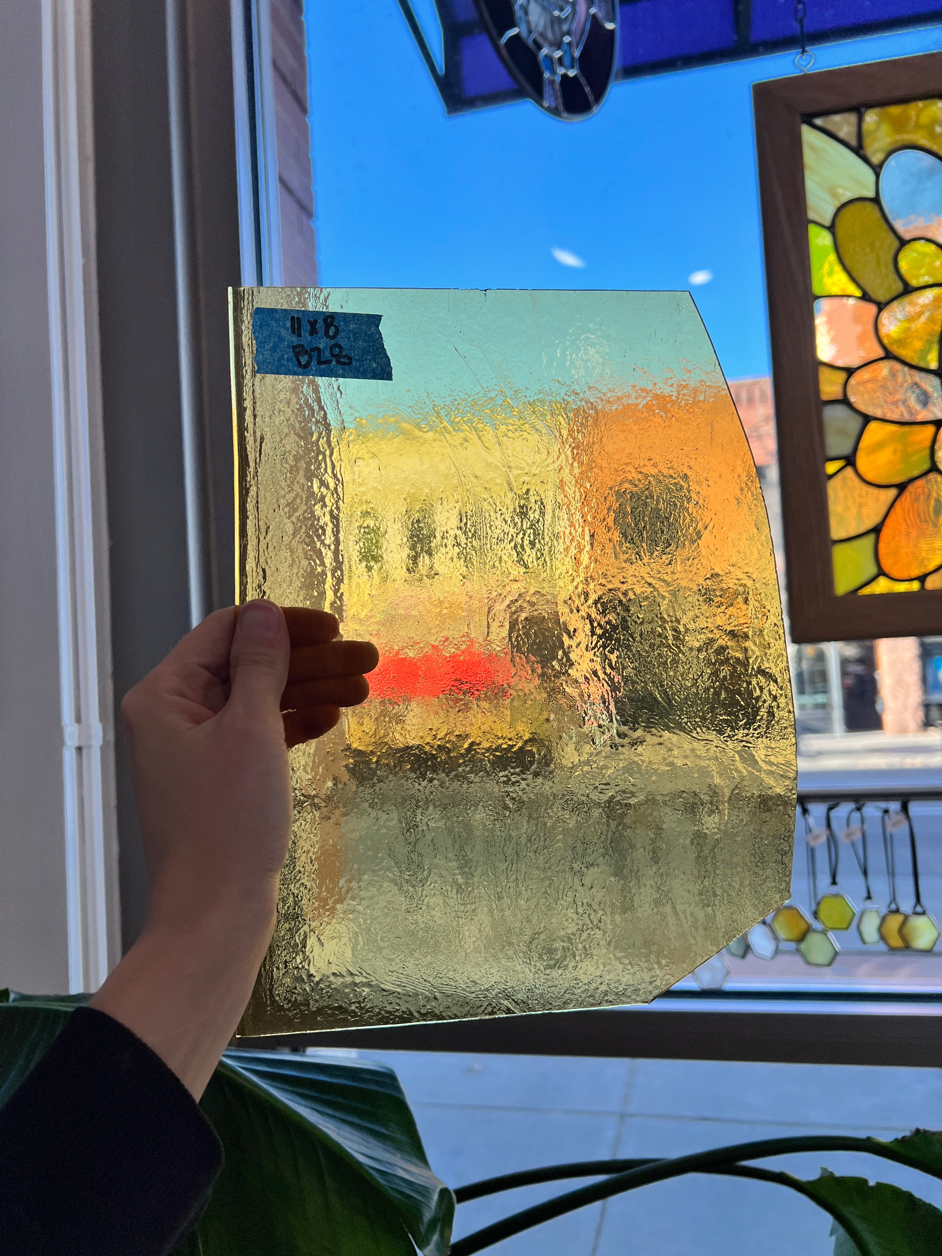 Soft Pale Yellow Transparent Bullseye Sheet Glass Colorado Glassworks