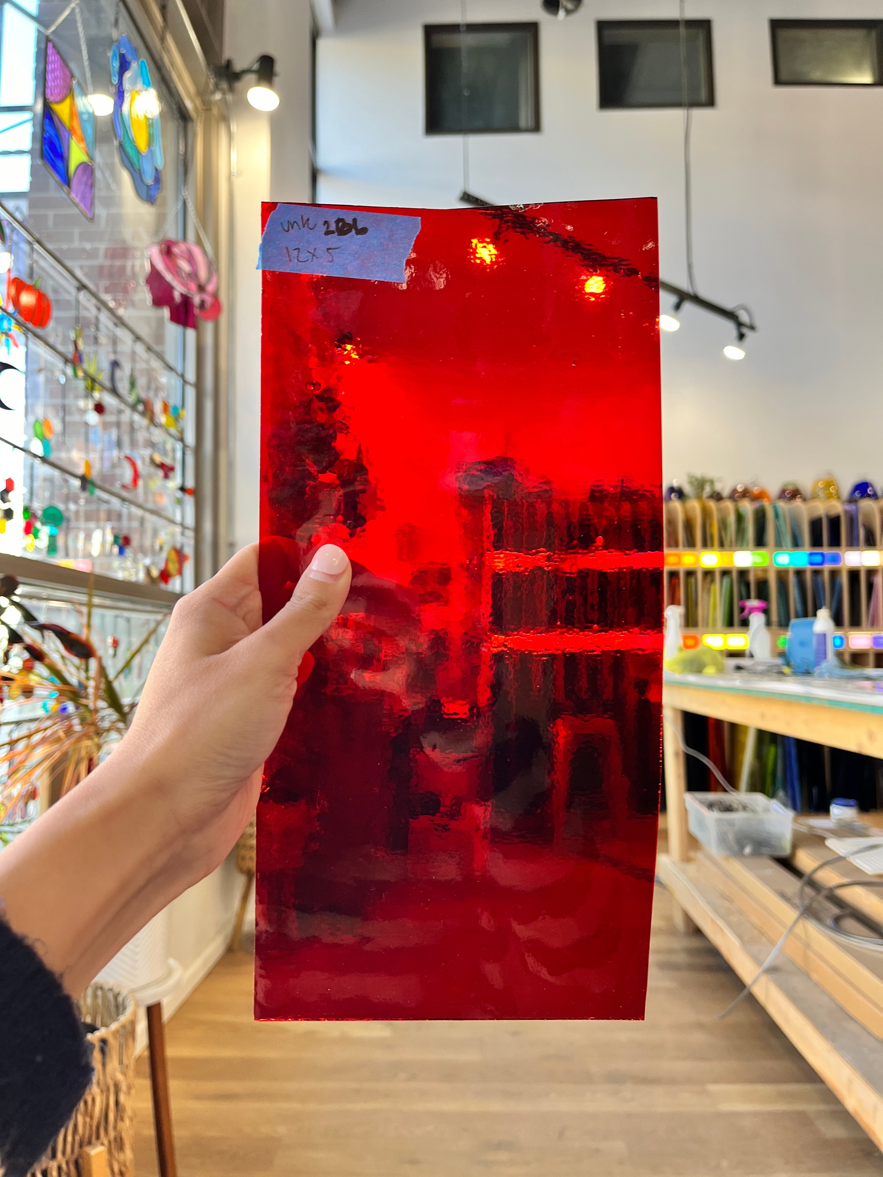 Red Transparent Glass Sheet Glass Colorado Glassworks