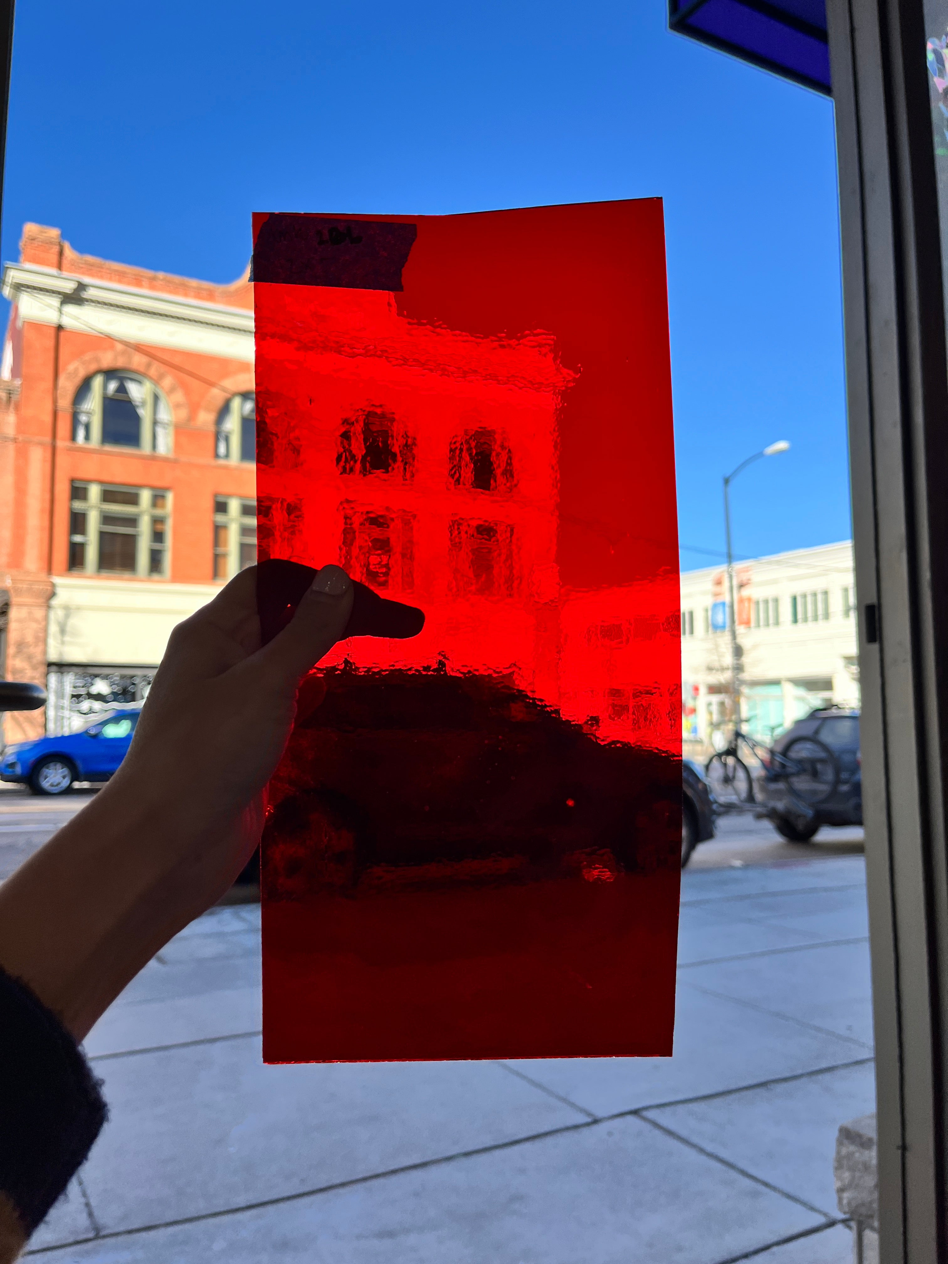 Red Transparent Glass Sheet Glass Colorado Glassworks