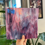 Pink Purple White Vintage Bullseye Mixed Sheet Glass Colorado Glassworks 8.5x9in (BE-39372077)