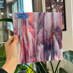 Pink Purple White Vintage Bullseye Mixed Sheet Glass Colorado Glassworks 9x9in (BE-39306541)