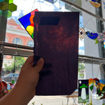 Vintage Semi-Opaque Purple Bullseye Sheet Glass Colorado Glassworks