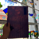 Vintage Semi-Opaque Purple Bullseye Sheet Glass Colorado Glassworks