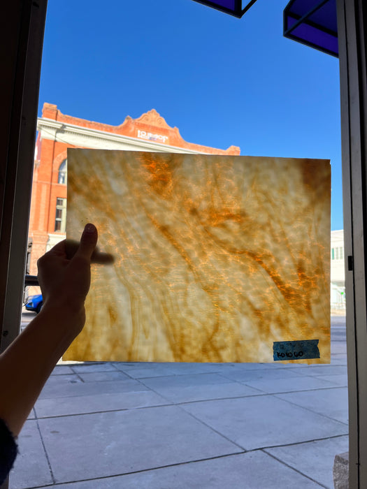 Brown and Cream Granite Mottled Sheet Glass Colorado Glassworks