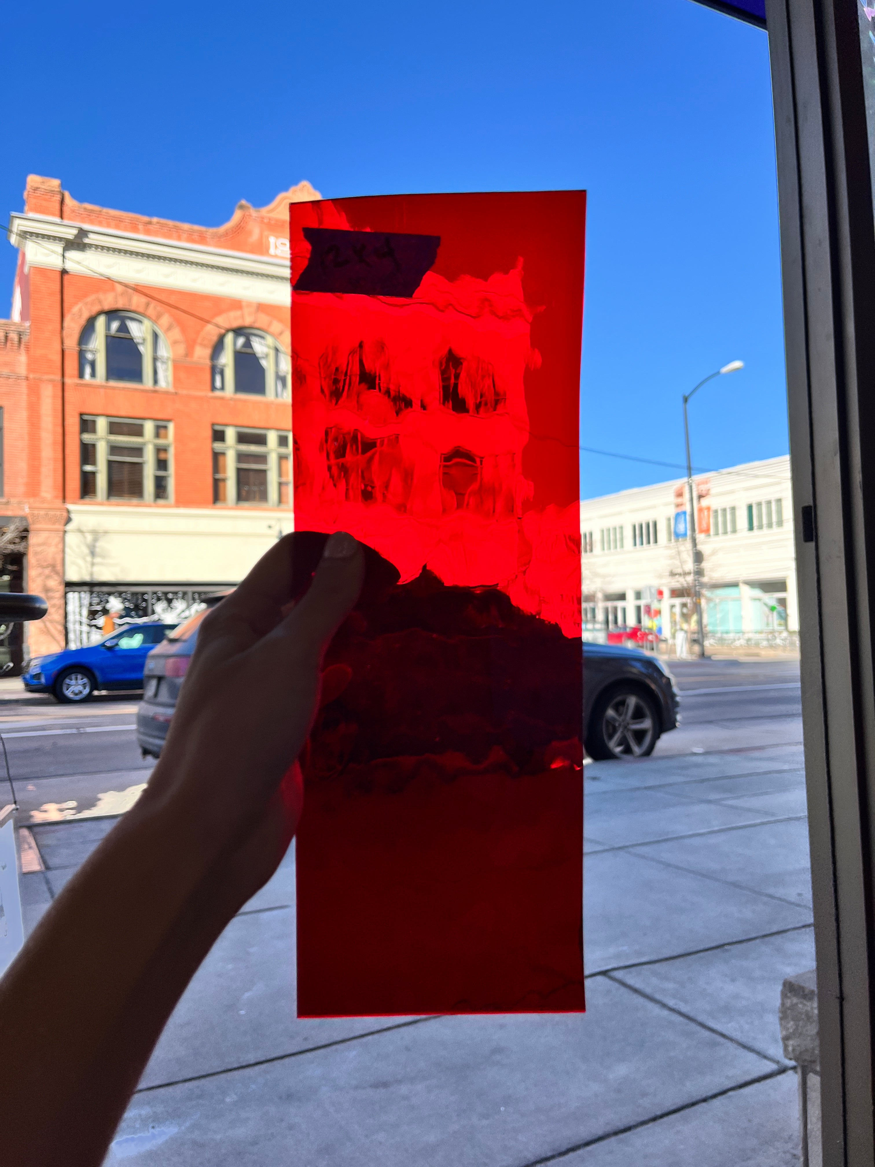 Red Transparent Waterglass Sheet Glass Colorado Glassworks