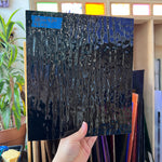Vintage Opaque Black Bullseye Sheet Glass Colorado Glass Works BE656 (9.5x11in)