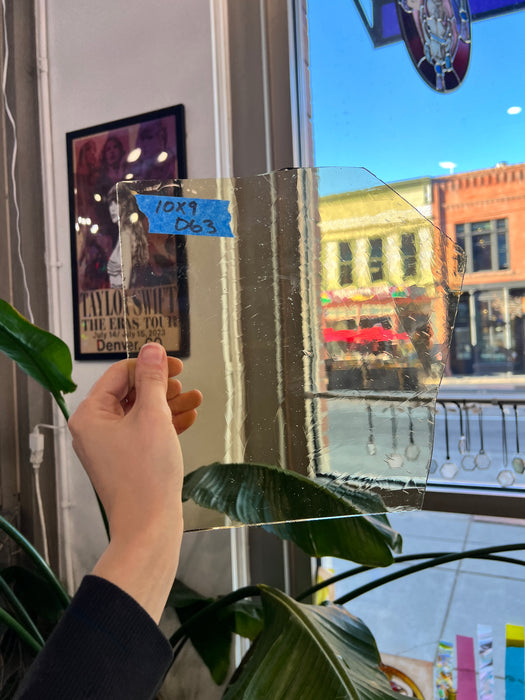 Taupe Antique Mouth Blown Sheet Glass Colorado Glassworks 10x9in (UNK-82920749)