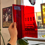 Red Mouth Blown Glass on Clear Flash Fremont (Copy) Sheet Glass Colorado Glass Works