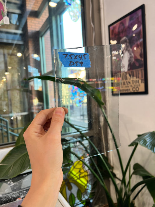 Light Gray Mouthblown Antique Glass Sheet Glass Colorado Glassworks 7.5x4.5in (UNK-37601581)