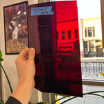 Red Mouth Blown Glass on Clear Flash Fremont (Copy) Sheet Glass Colorado Glass Works 11.5x6.5in (FR-45139245)