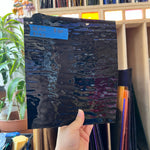 Vintage Opaque Black Bullseye Sheet Glass Colorado Glass Works BE662 (8x9.5in)