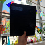 Vintage Opaque Black Bullseye Sheet Glass Colorado Glass Works