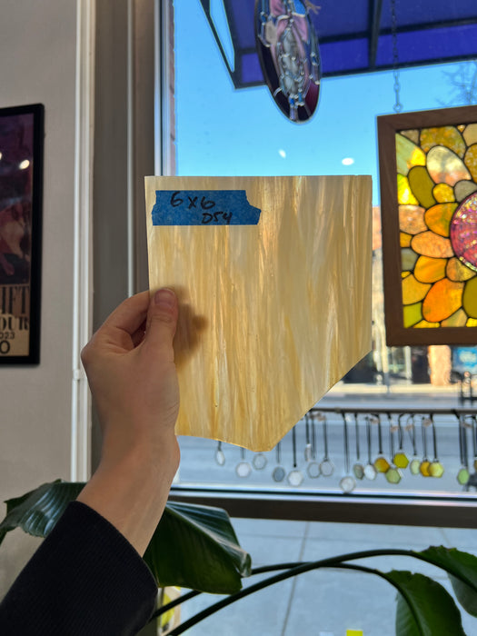 Tan White Wispy Sheet Glass Armstrong