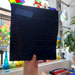 Vintage Opaque Black Bullseye Sheet Glass Colorado Glass Works