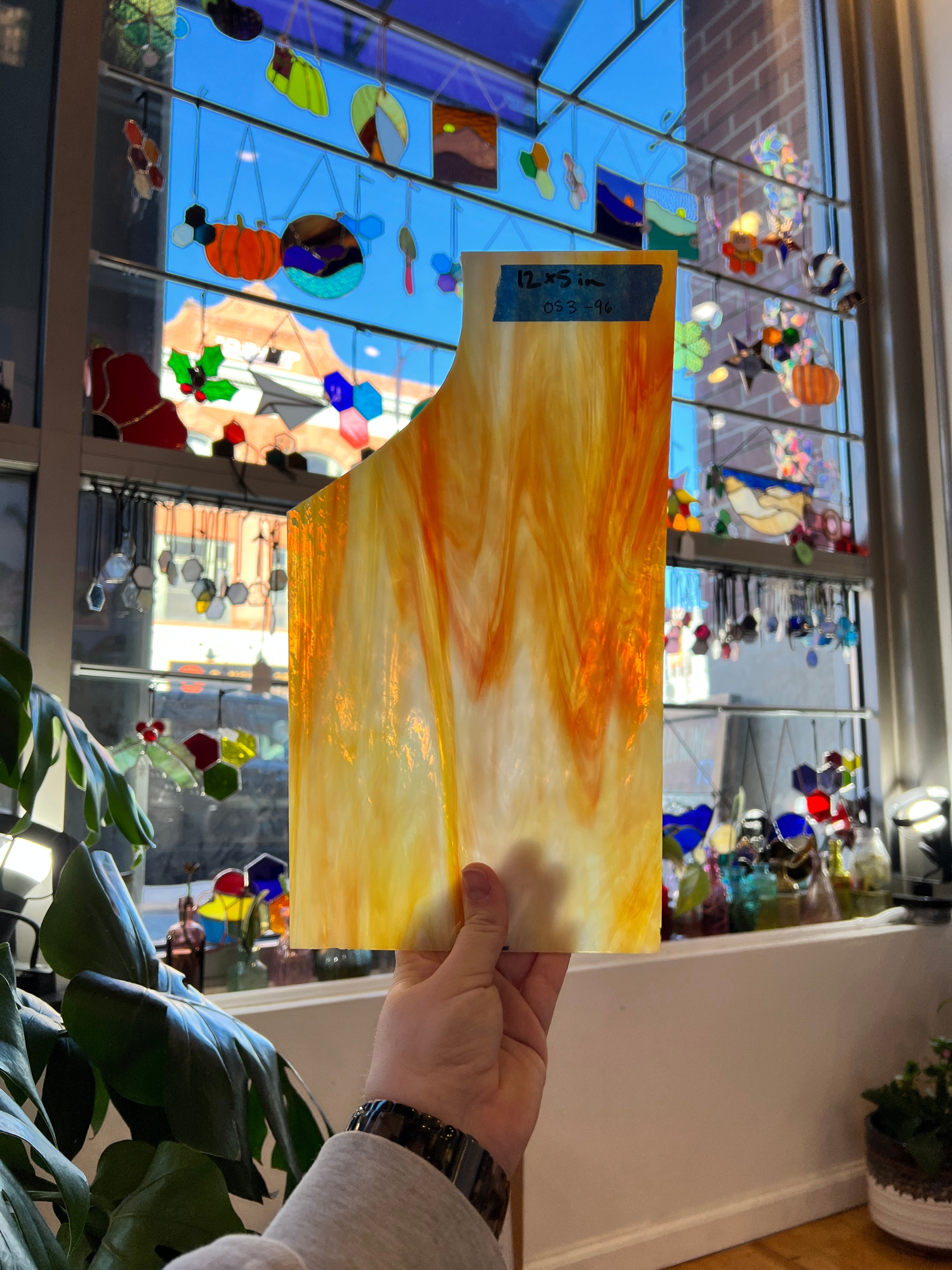 Inferno Oceanside Fusible 96 COE Sheet Glass Colorado Glassworks   