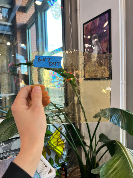 Yellow Mouth Blown Misc Glass Sheet Glass Colorado Glassworks 6x7in (UNK-32260397)