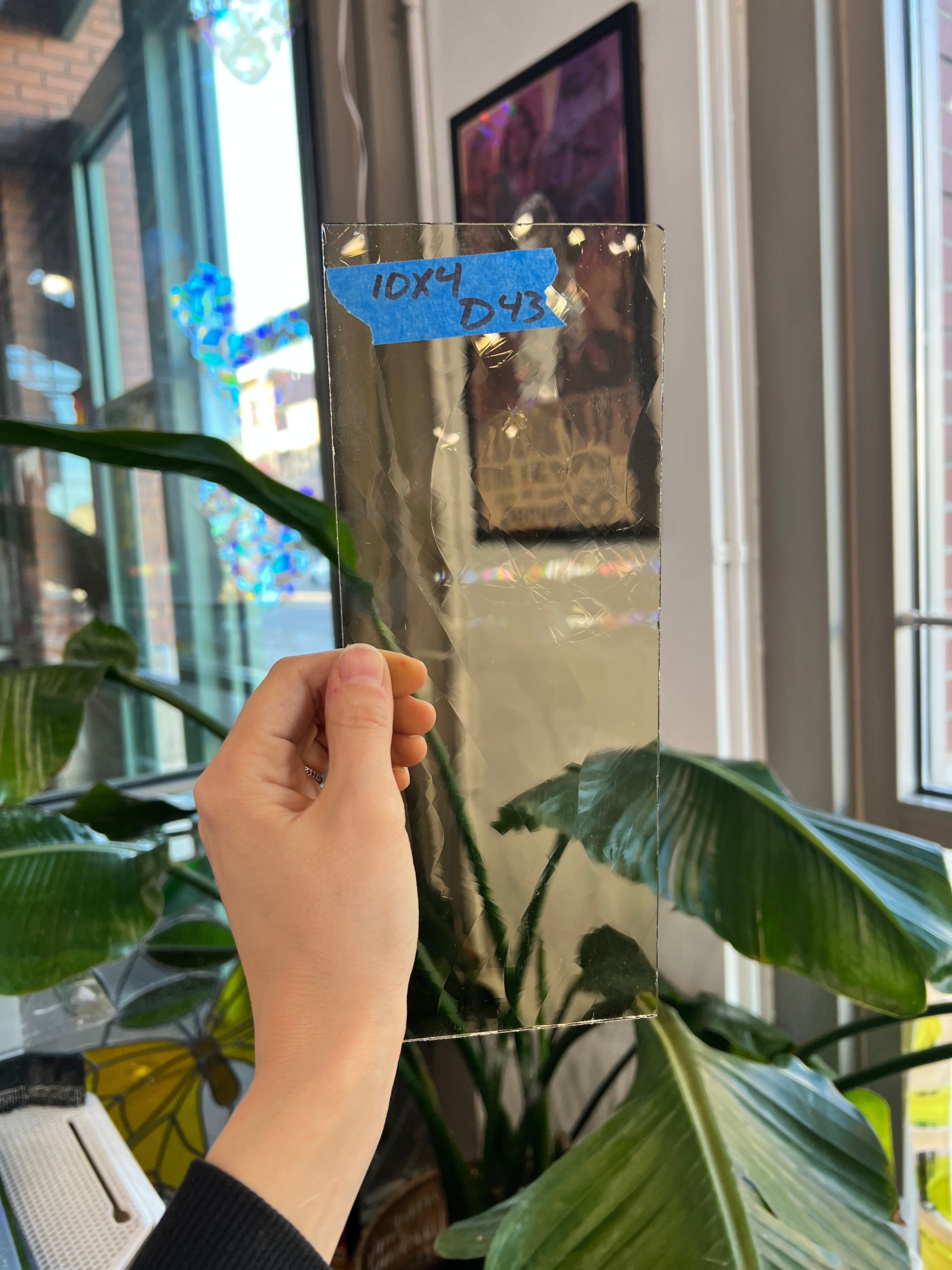 Taupe Antique Mouth Blown Sheet Glass Colorado Glassworks 10x4in (UNK-82887981)