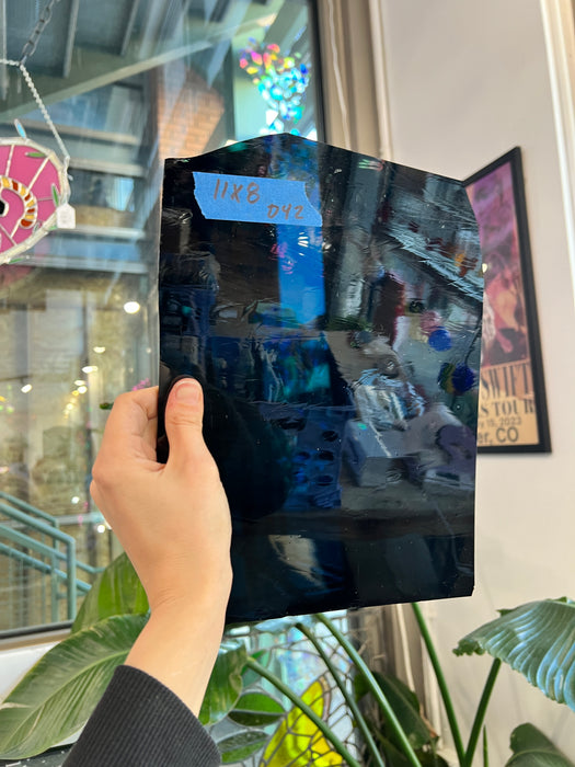 Dark Blue Mouth Blown Sheet Glass Colorado Glassworks