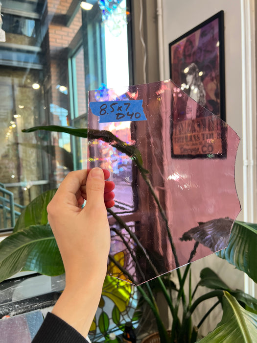 Transparent Hot Pink Desag Flash Glass Sheet Glass Colorado Glassworks 8.5x7in (DS-71108397)
