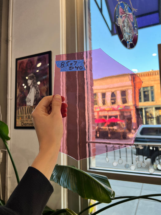 Transparent Hot Pink Desag Flash Glass Sheet Glass Colorado Glassworks