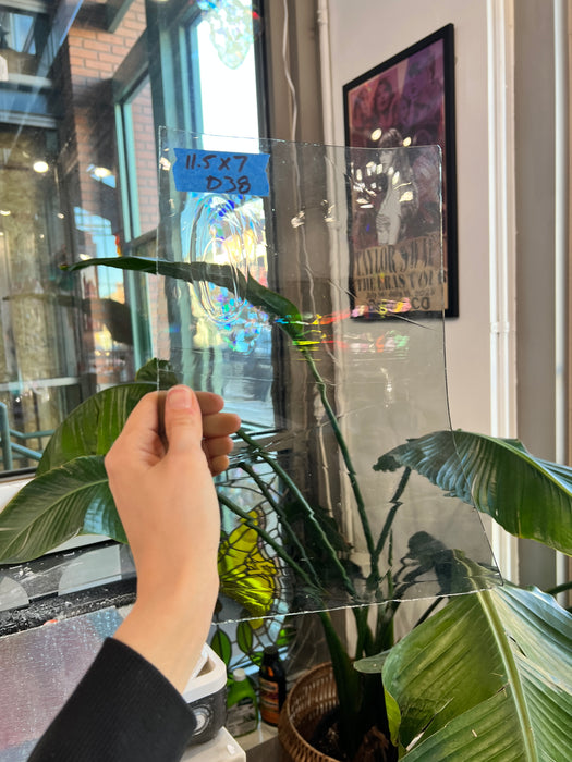 Grey Clear Mouth Blown Sheet Glass Colorado Glassworks