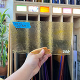Vintage Transparent Yellow Bullseye Sheet Glass Colorado Glass Works BE644 (9x5in)