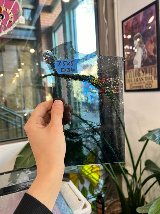 Dark Gray Mouth Blown Glass Sheet Glass Colorado Glassworks 7.5x5in (UNK-12599597)