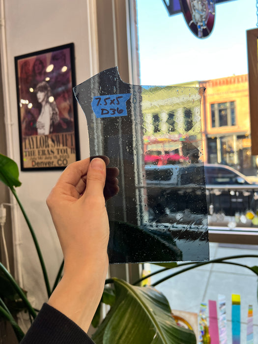 Dark Gray Mouth Blown Glass Sheet Glass Colorado Glassworks