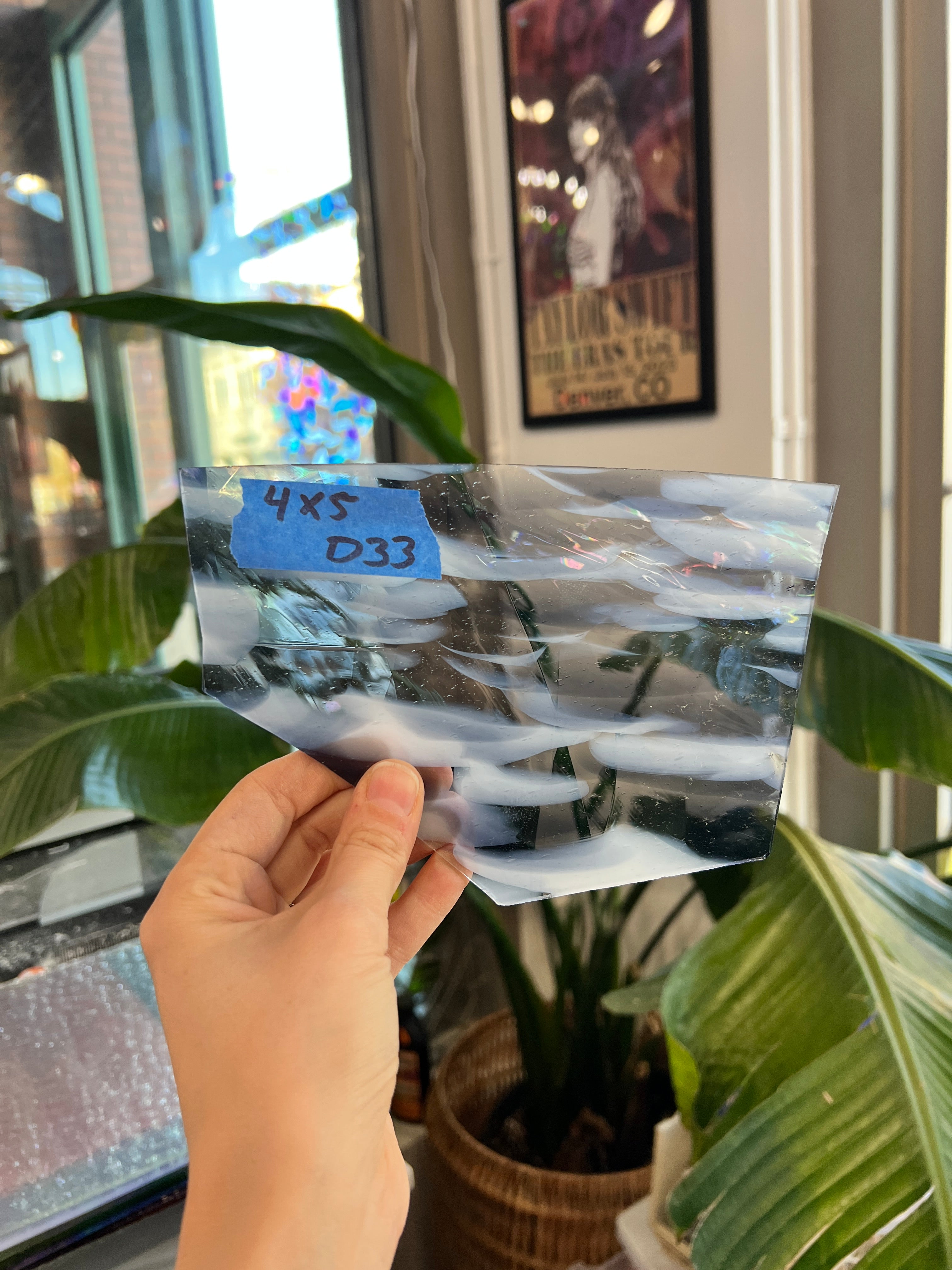 Black and White Mouthblown Sheet Glass Colorado Glass Works