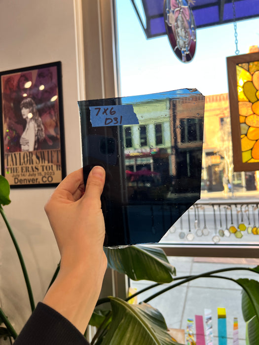 Dark Gray Mouth Blown Glass Sheet Glass Colorado Glassworks