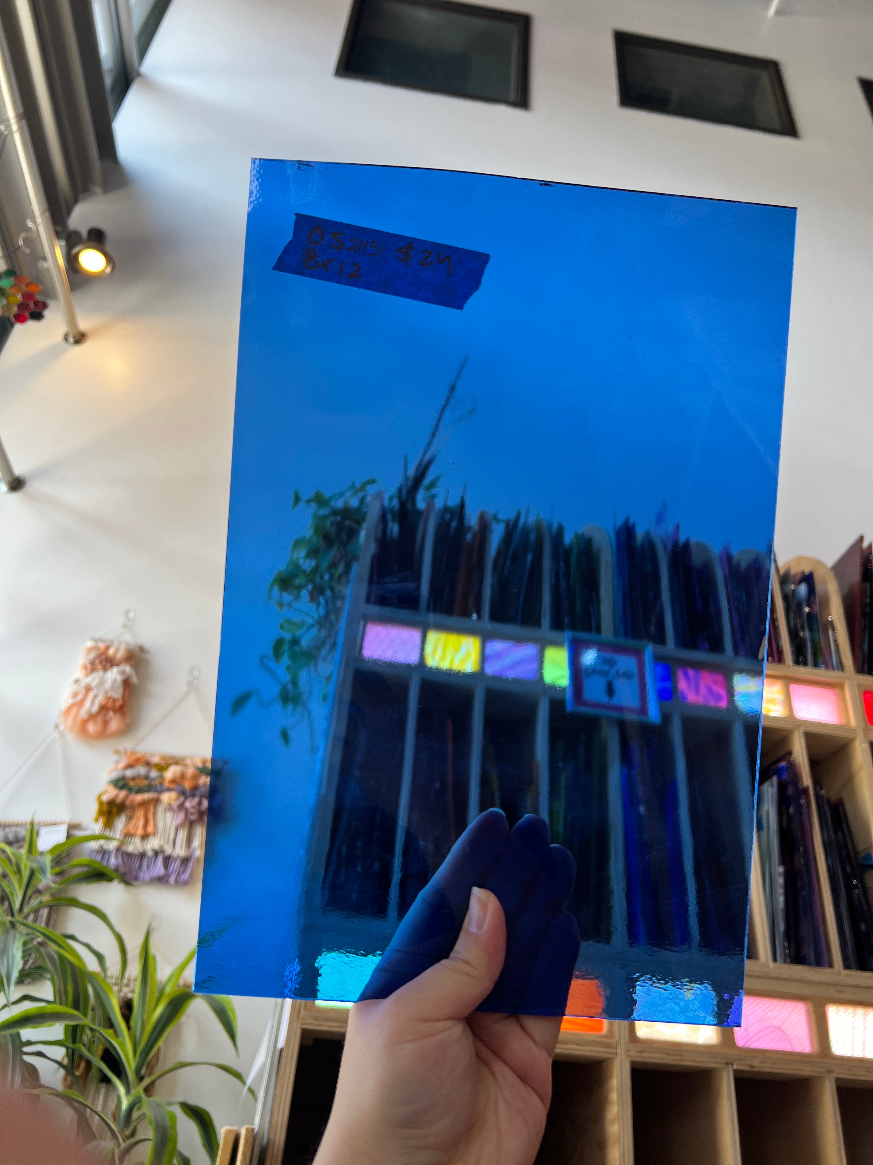 Transparent Dark Blue Oceanside Sheet Glass Colorado Glassworks OS2115 (8x12in)